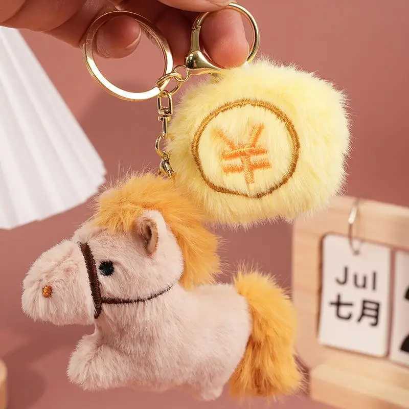 Good Luck Kawaii Pony Zodiac Plush Doll Magnetic Mini Keychain Refrigerator Magnet Accessory H260318 - view 4