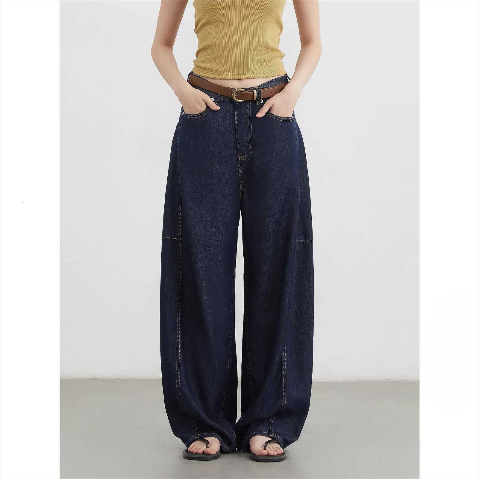 CHIC VEN Womens Jeans Loose Casual New High Waist Split Female Wide Leg Denim Pants Spring Autumn 2025T260317