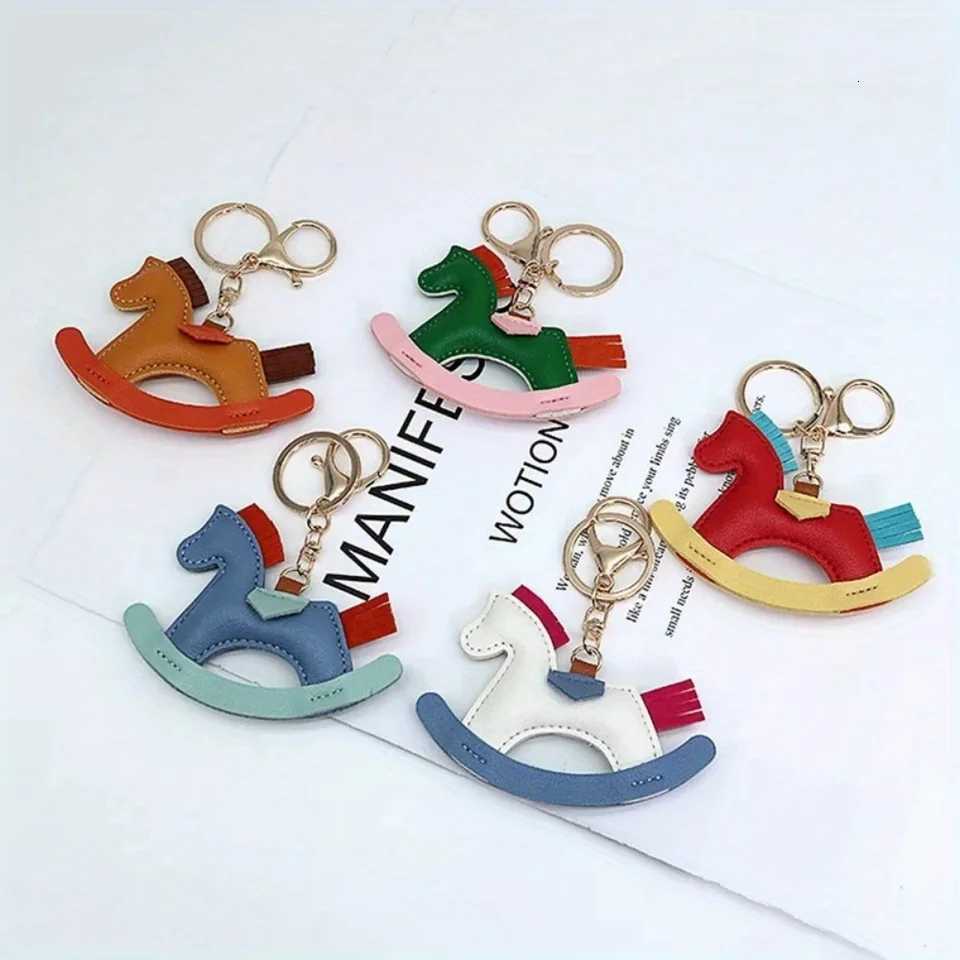 Latest European and American Ladies Leather Amulet Bag Pendant Key Chain Cartoon Pony Swing Key Chain H260318 - view 4