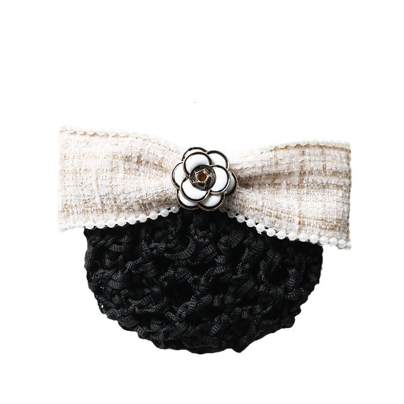 Women's Hair Accessories Net Bow Hairband Updo Hair Clip Flight Attendant Bank Nurse High-end Flower Designer Hair Clip Headpiece