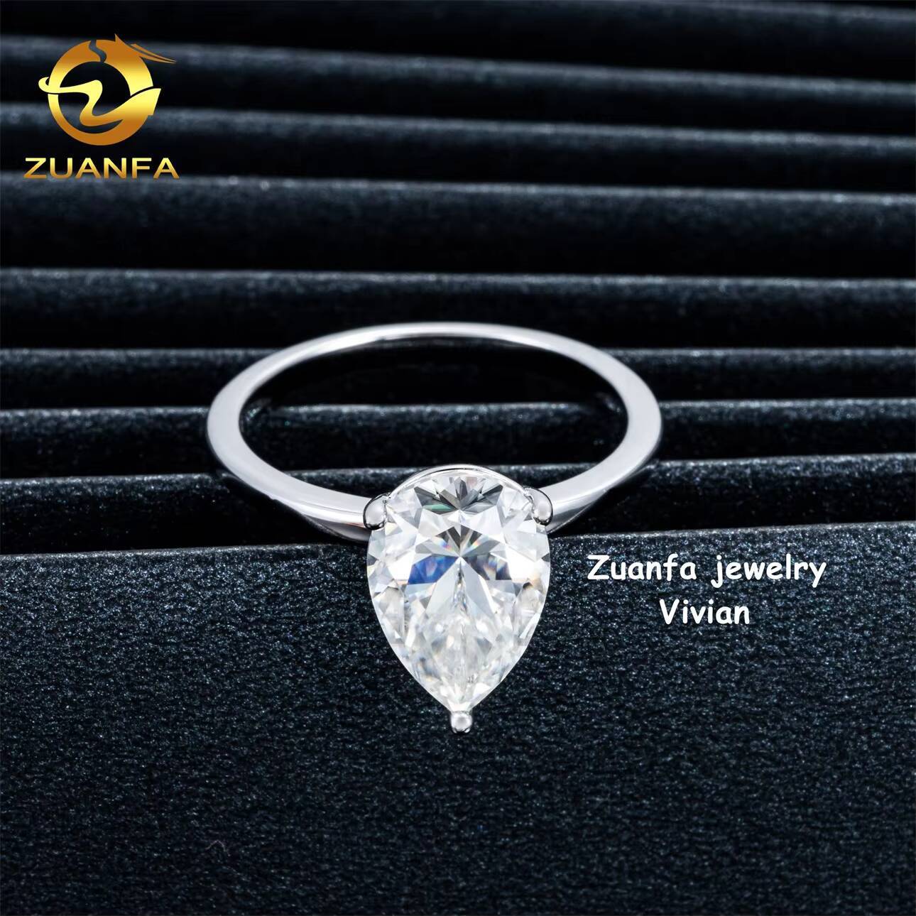 Buss Down Silver 925 D Color VVS Moissanite Diamond Fashion Pass Diamond Tester GRA Certification Luxury Women Wedding Rings