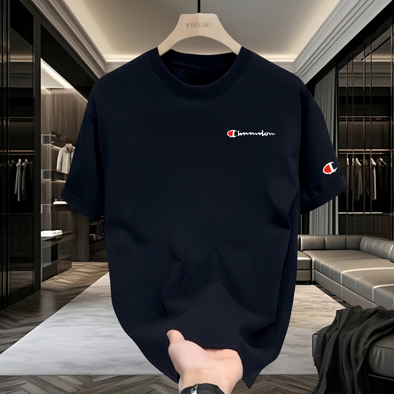 Heavyweight Short-sleeve T-shirt For Polo Men Summer Round-neck Casual Half-sleeve Designer Hoodie Designer T-shirt Trendy Unisex Loose-fitting Versatile Top