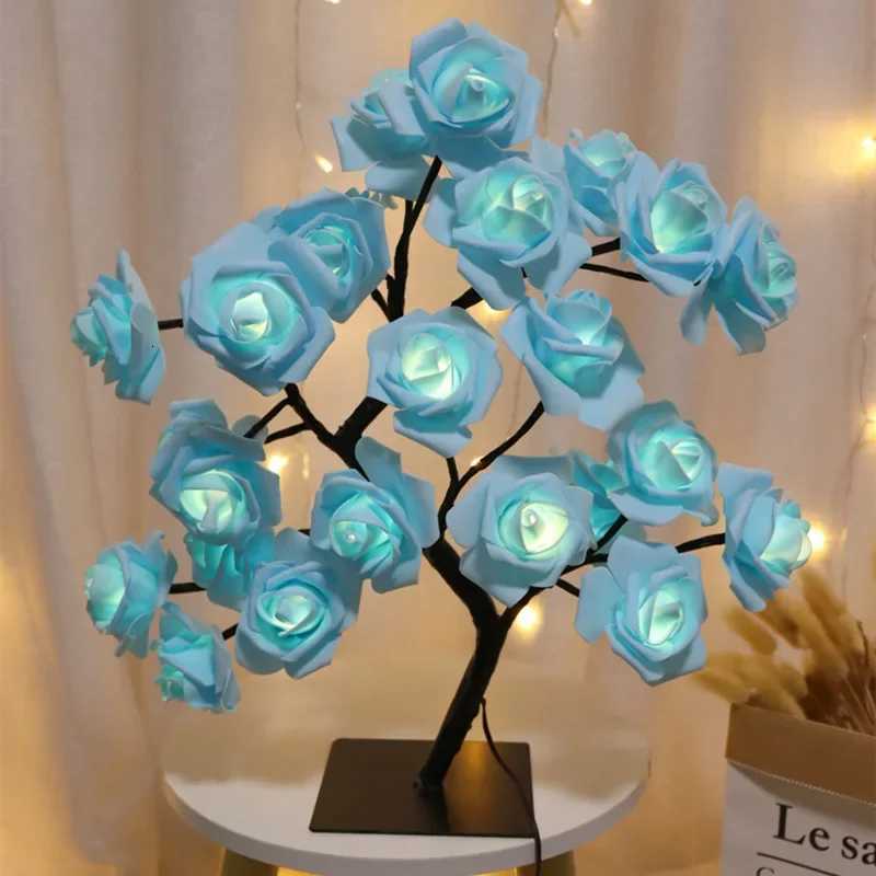 24 LED USB Rose Desk Lamp Tree Lamp Bedside Night Light Give To Girlfriend Mothers Day Birthday Gift H260318