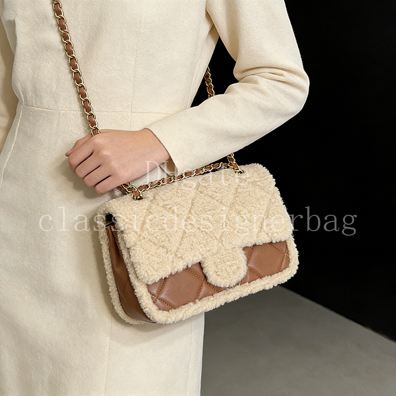 High Quality Lambskin Flap Bag 23.5CM DHgate Designer Quilted Crossbody Bag Women Luxury Shoulder Bags for Fall & Winter With Box AS5149