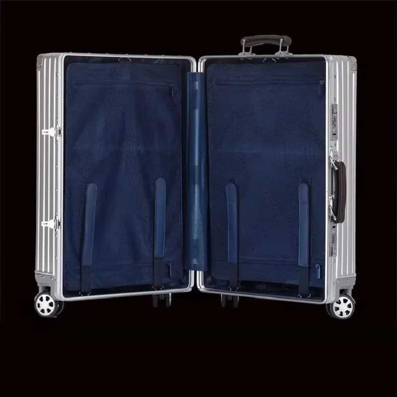 20/24/26/29 Inch Lightweight Aluminum-Magnesium Alloy Carry-Suitcase - Cabin Luggage Business Travel Trolley w/Spinner Wheels H260316