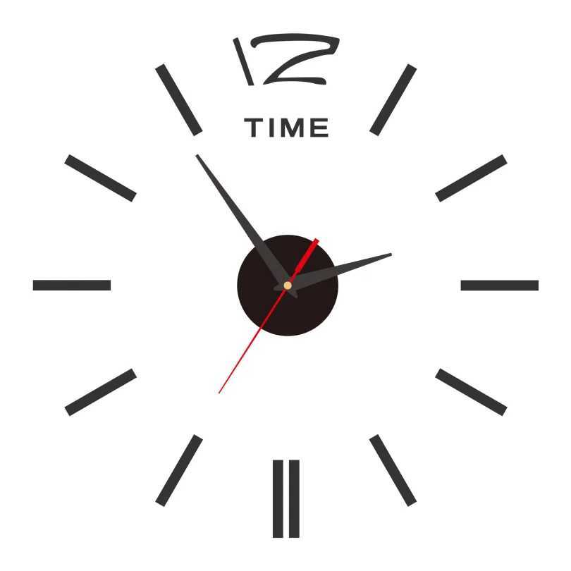 Modern Design Large Wall Clock 3D DIY Quartz Clocks Fashion Watches Acrylic Mirror Stickers Living Room Home Decor Horloge D260318