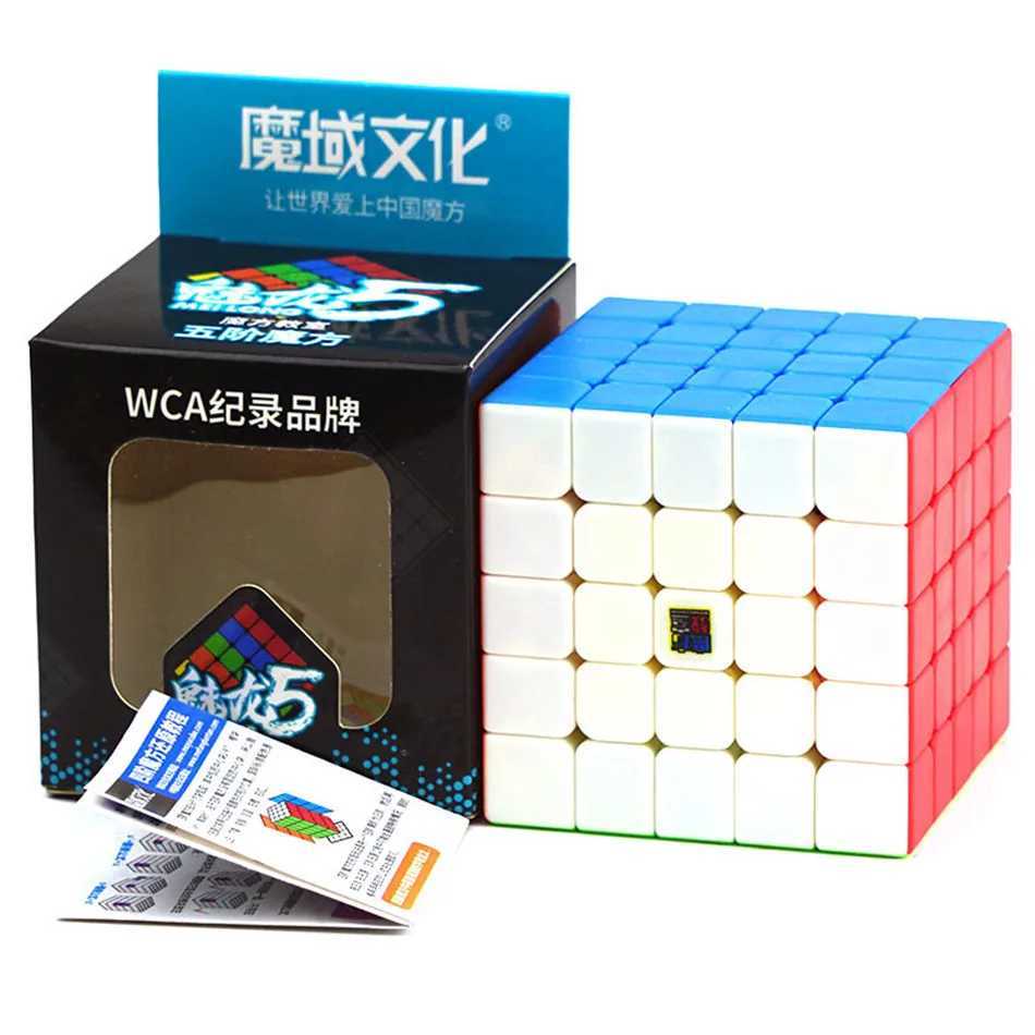 ECube Moyu Meilong 5X5 Stickerless Speed Cube Moyu Cubing Classroom 5X5X5 Magic Cube Professional Puzzle Toys for Children H260314