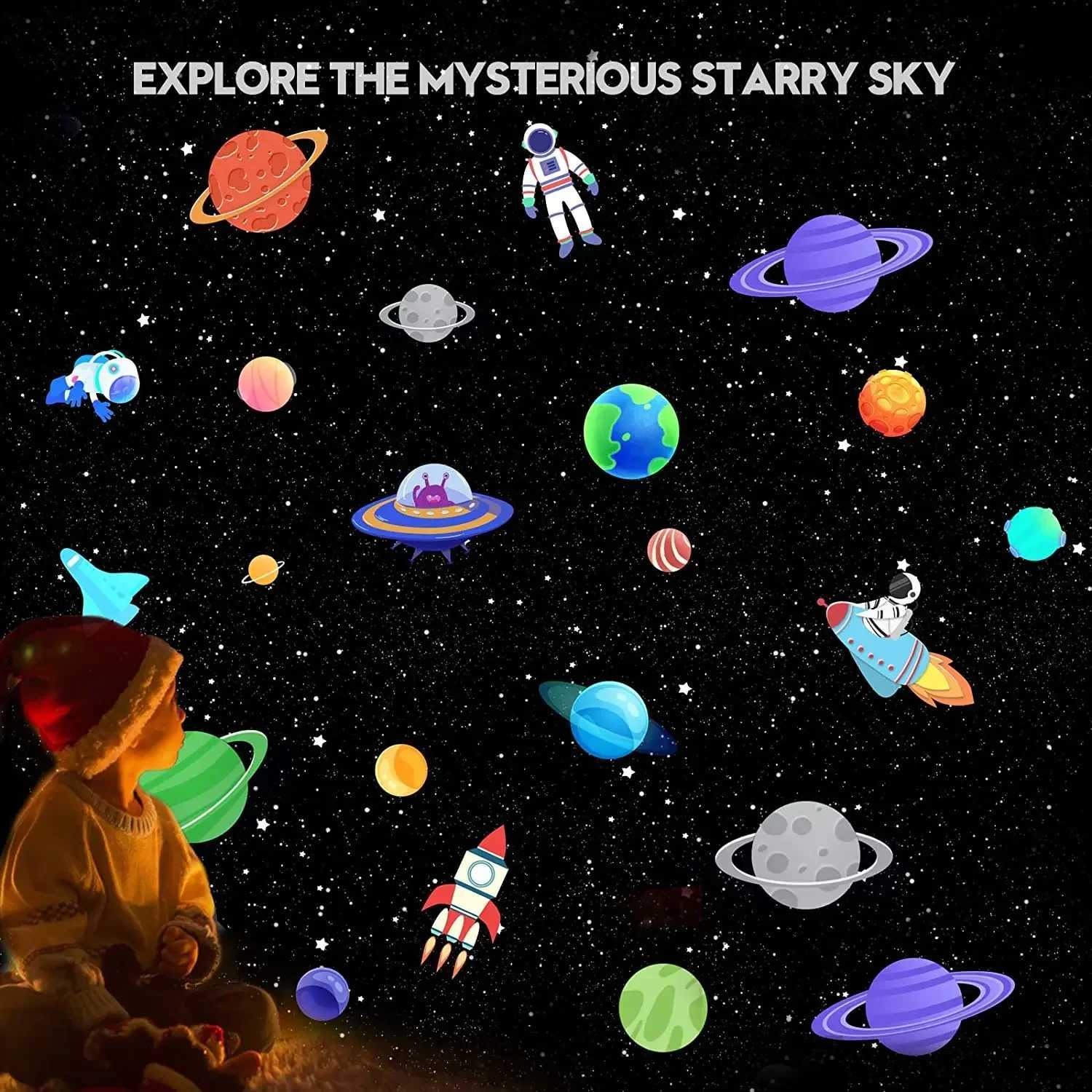 NEW UFO LED Star Projector Night Light 8 in 1 Planetarium Projection Galaxy Starry Sky Projector Lamp for Kids Gift Room Decor H260318