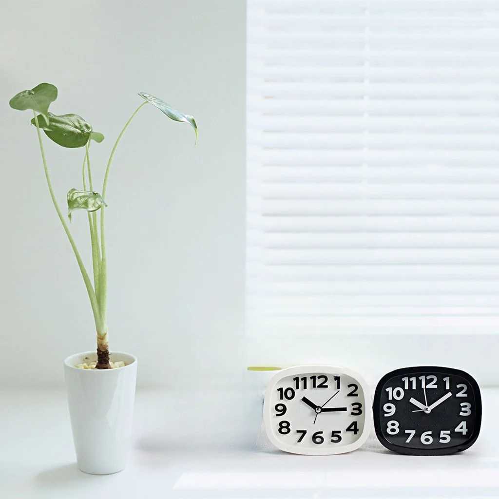 Mini Mute Alarm Clocks Battery Bedside Desk Table Home Decor Kid Gifts Portable D260318