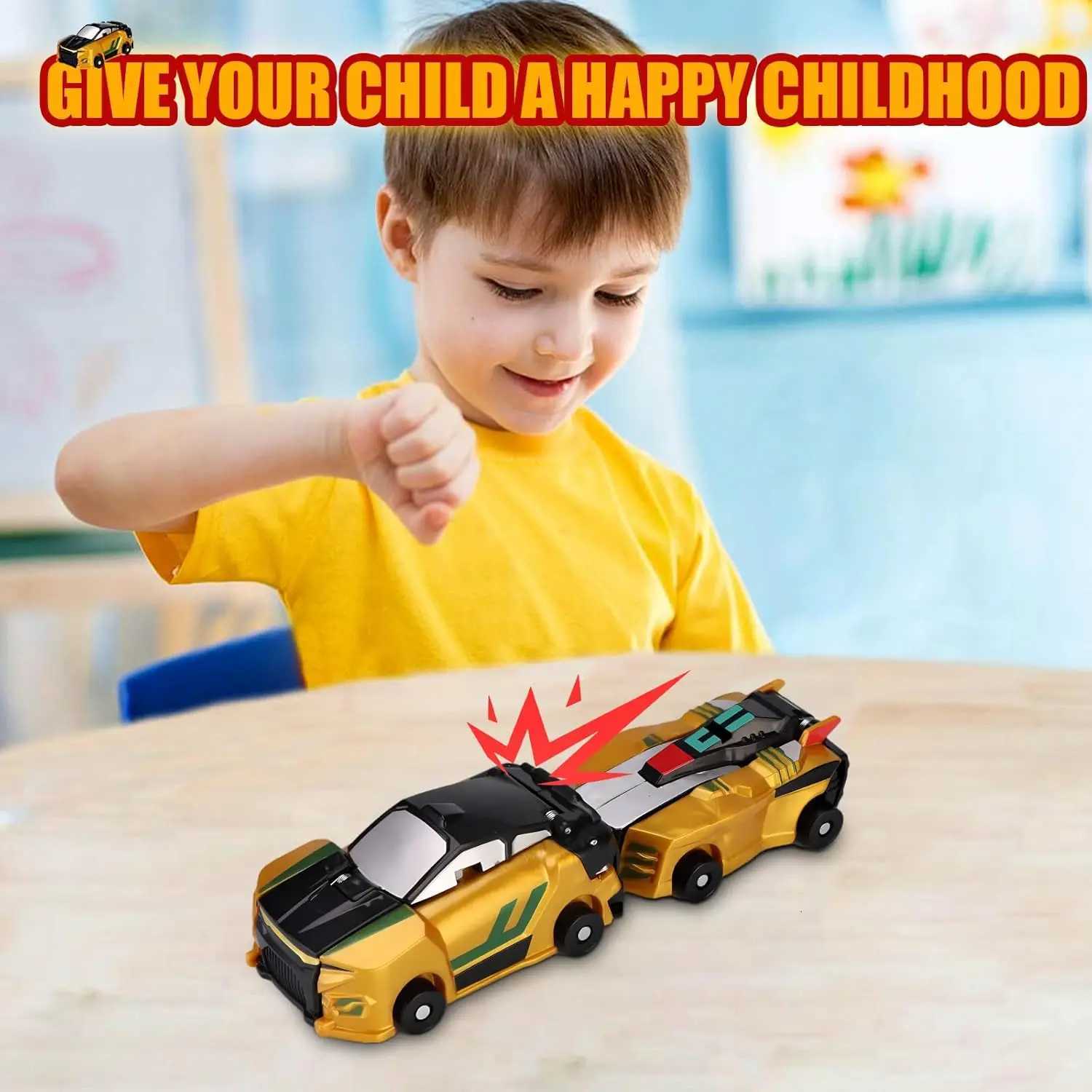 2-in-1 Magnetic Collision Transforming Car Toy Dinosaur Horse Deformation DIY Magnetic Toy for Boys Girls Kids Party Gift Y260316