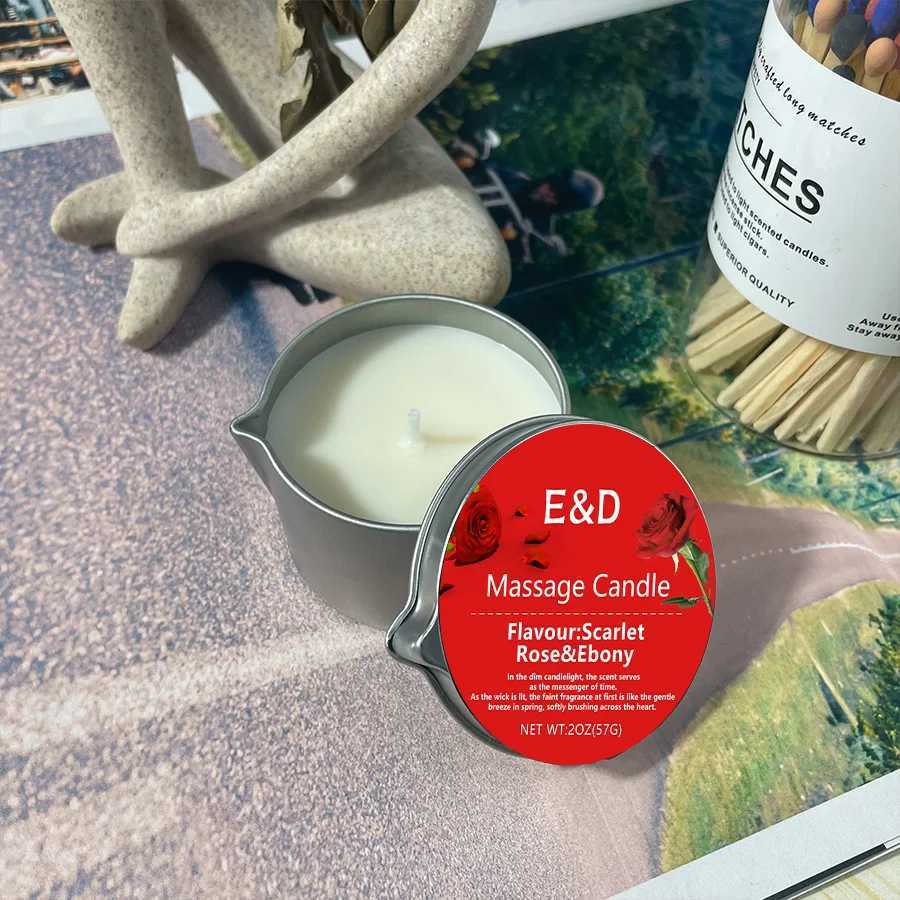 1pc Rose scented Home Body Oil aromatherapy CandleMassage Oil Candle /2oz Massage Oil Candle forPure Relaxation and Home SPA D260318