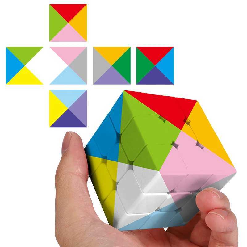 12 color magic cube3x3 Speed CubeMagic Smooth Play Easy Turning Puzzle Toy for Kids Adults STEM Educational Gift H260314