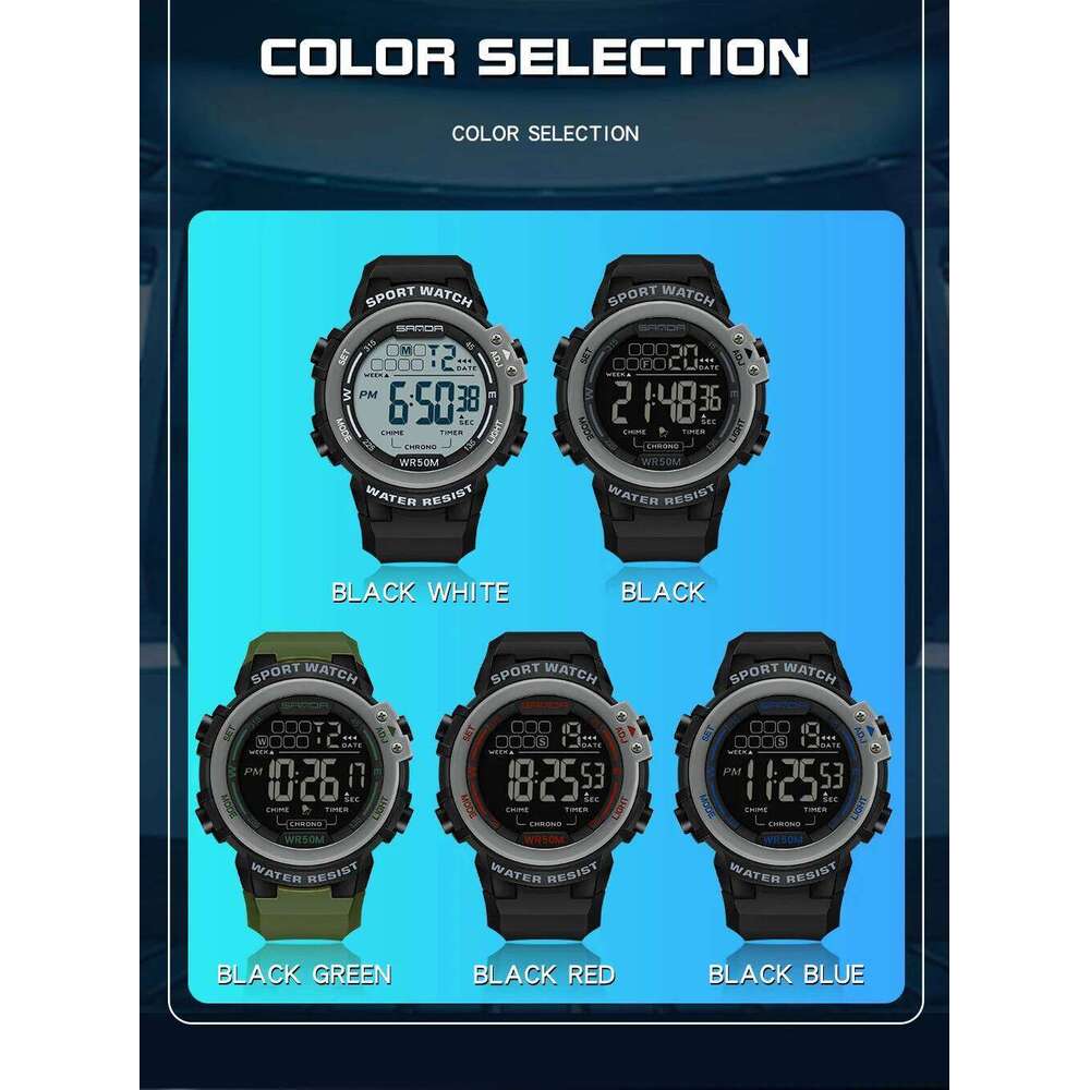 SANDA 2140 Fashion G Style Sports Multi functional Waterproof LED Men's Digital Electronic Watch