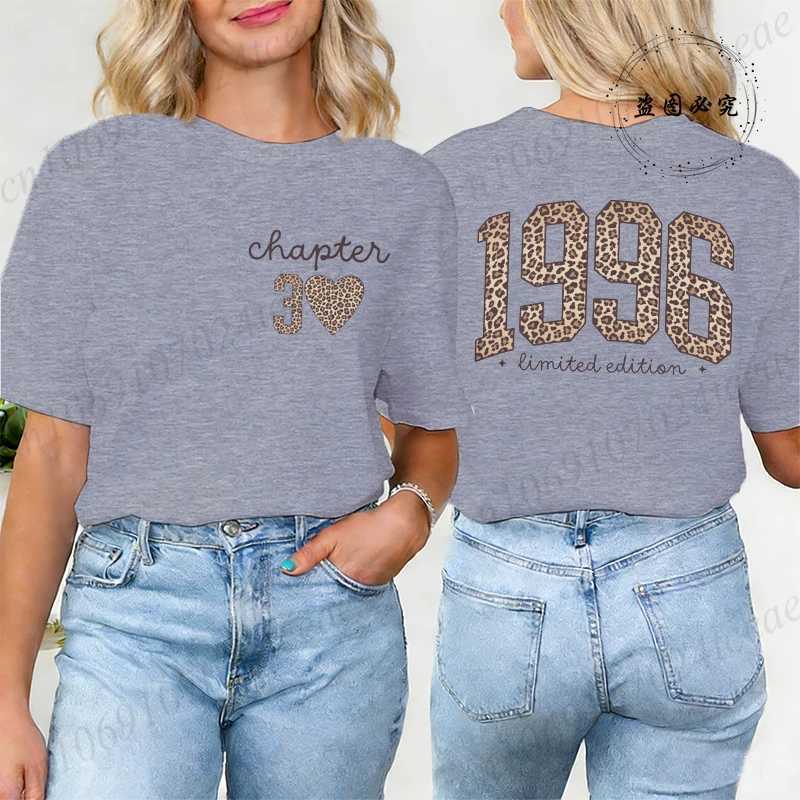 1986 Retro Birthday Womens T-Shirts Leopard 40th Birthday Gifts for Women Mom Fourtieth T-Shirtsshort Sleeve Tops TeesT260317