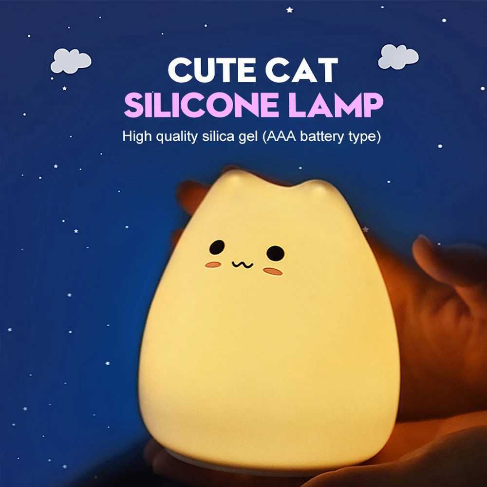 Penguin Silicone Night Light Soft Nursery Nightlight Dimmable LED Squishy Novelty Animal Bedside Lamp For Gifts H260318