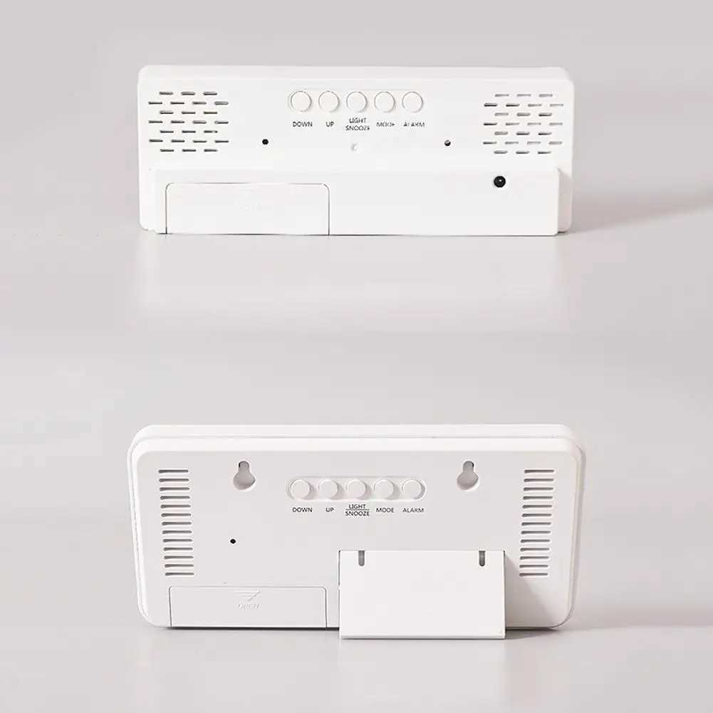 Led Mirror Digital Alarm Clock 12/24 Hours Adjustable Brightness Colorful Large Screen Desk Clocks Bedroom Desktop Decoration D260318