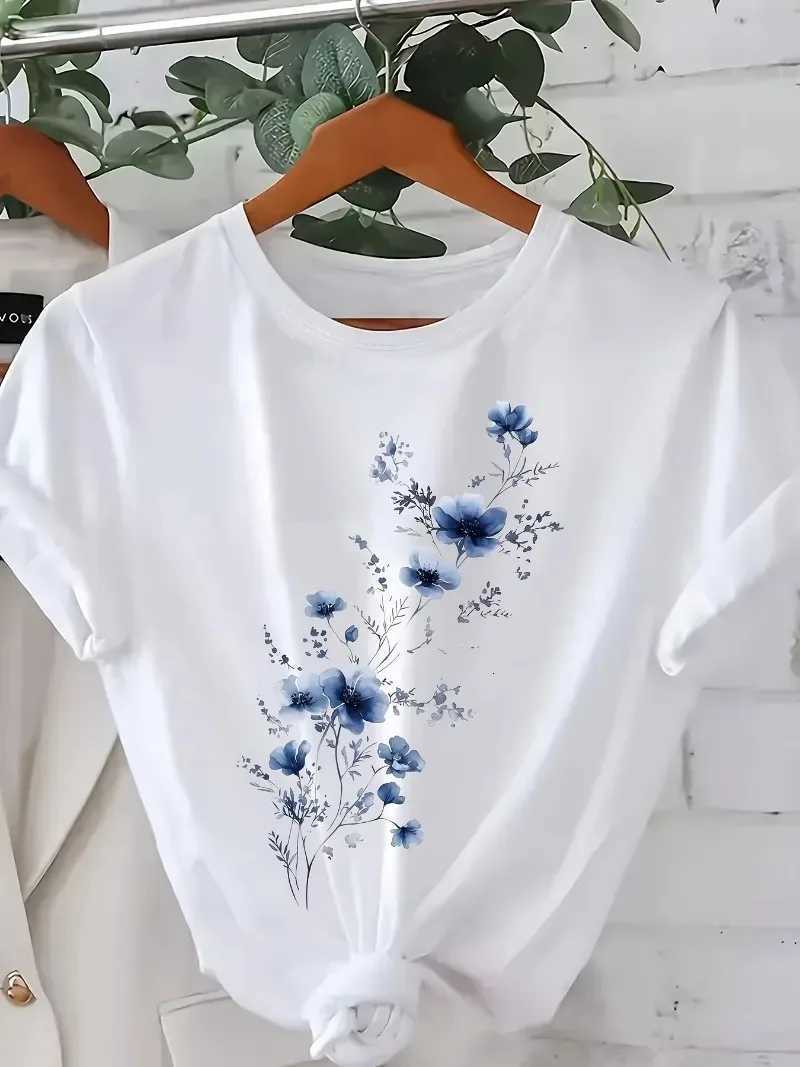 Simple Printed T-shirt Various Printed Womens Tops Summer Casual Comfortable T-shirt Womens TopsT260317