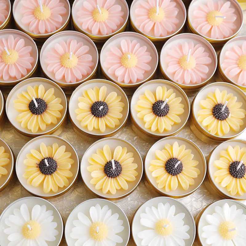 1PC Small Tin Can Chamomile Scented Candle Handmade Soybean Wax Scented Candle Creative Souvenir Home Decoration D260318