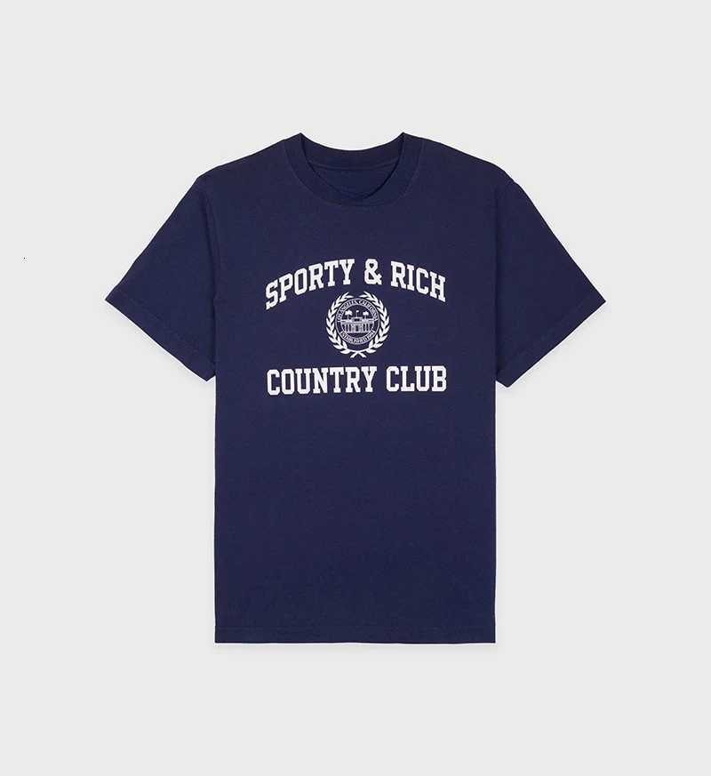 North America Style Women T-shirt Brand Short Sleeve Tshirt SportyRich Clothing Designer Tee Luxury Summer Men Cotton T ShirtT260317