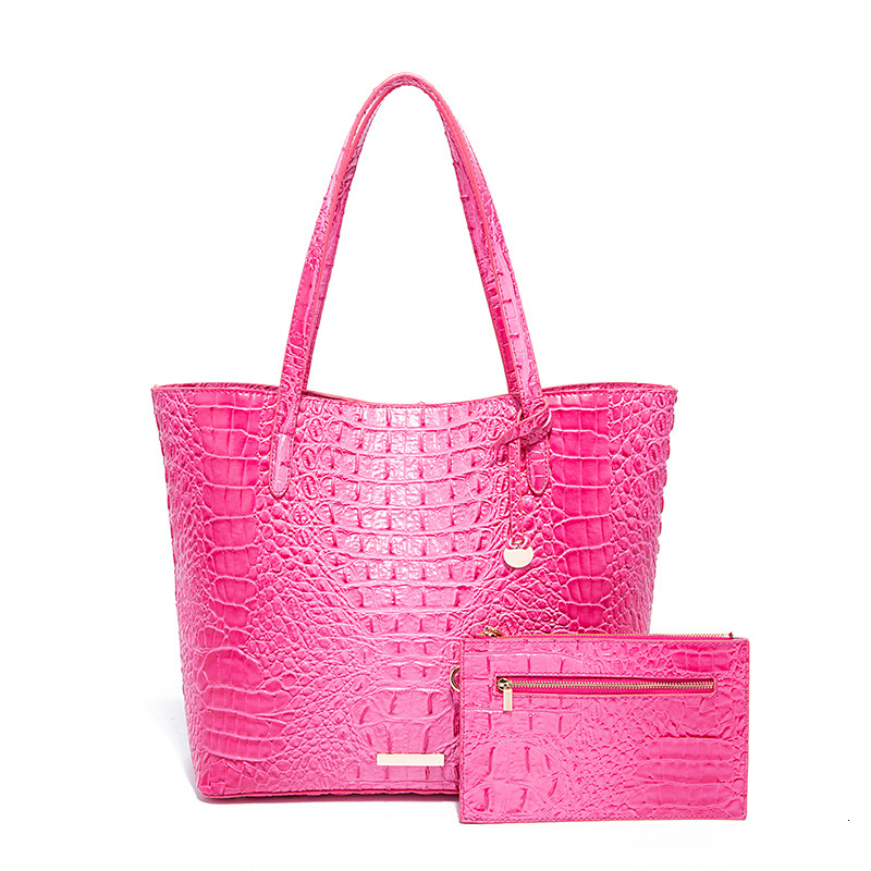 New European and American Cross-Border Amazon Independent Station Handheld Tote Bag Mother-Daughter Retro Women's Bag Multi-Color Brahmin Crocodi
