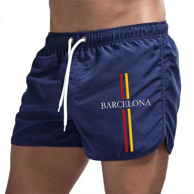 Barcelona Print CloTHes Mens Board Shorts BreaTHable QuiCK Dry Beach Shorts Male Daily Sport Fitness Cycling Shorts M260318