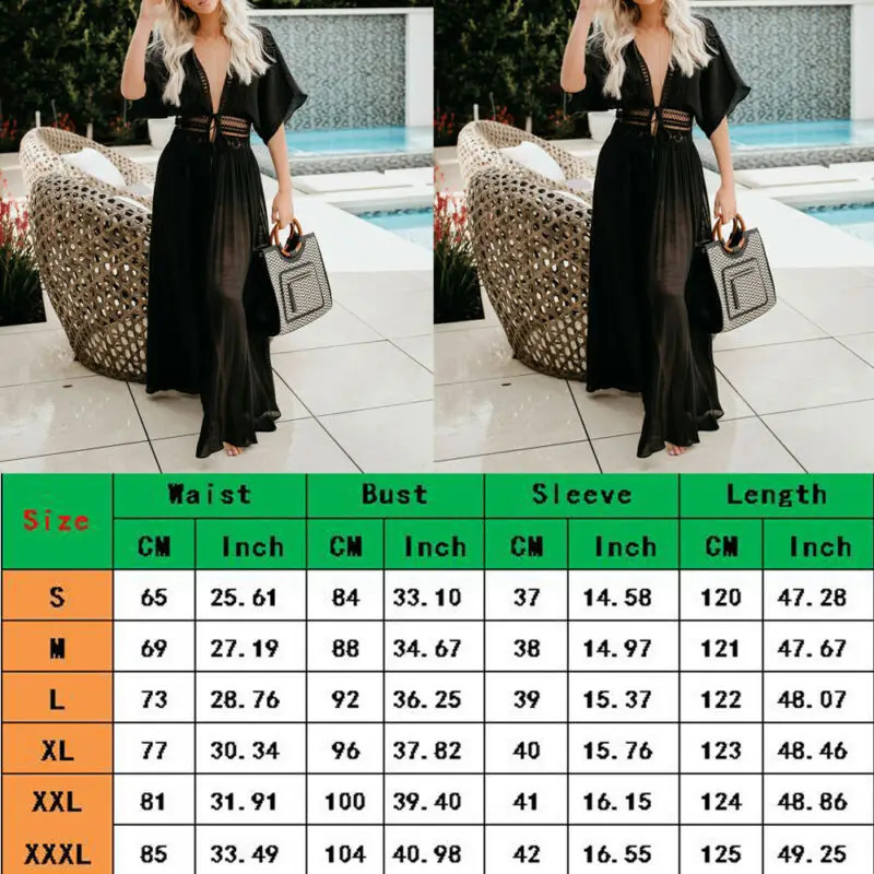 Plus Size SXXXL Women Bathing Swimsuit Bikini Swimwear Wrap Pareo Cover Up Beach Dress Sarong 260317