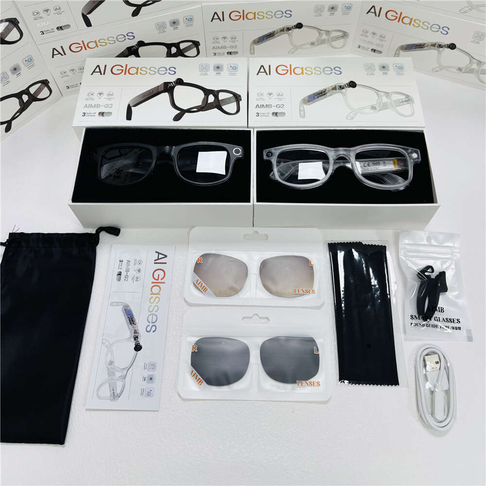 AIMB-G2 AI Smart Glasses UV Protection Bluetooth Call 1080P Video 8MP Camera Factory Direct Bulk Wholesale In Stock CKS
