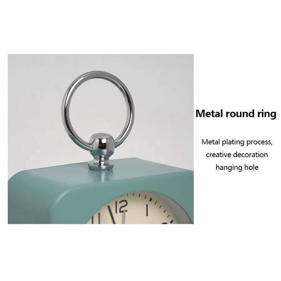 1PC metal ring snooze alarm clock One click snooze for 5 minutes or backlight Used for bedroom headboard decoration D260318