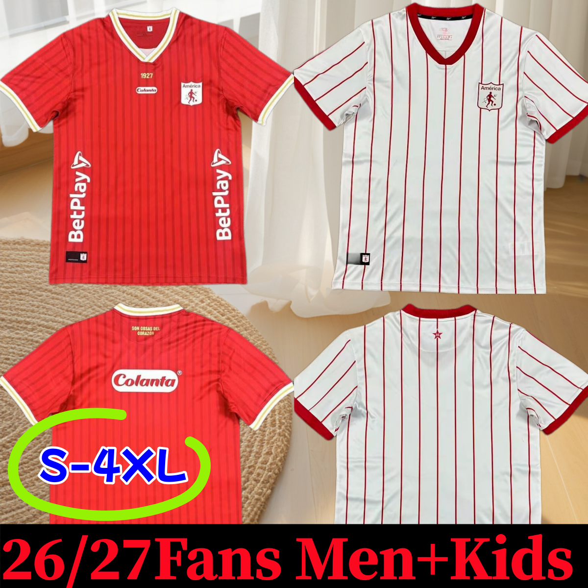 26 27 america de cali jersey Soccer Jerseys GUZMAN VALENCIA RAMOS LUCUMIJAN CASTILLO BORRERO ESCOBAR 2026 football shirt