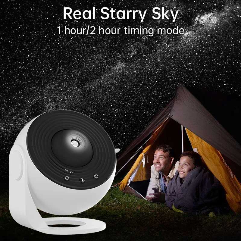 Night Light Galaxy Projector Starry Sky Projector 360 Rotate Planetarium Lamp For Kids Bedroom Valentines Day Gift Wedding Deco H260318