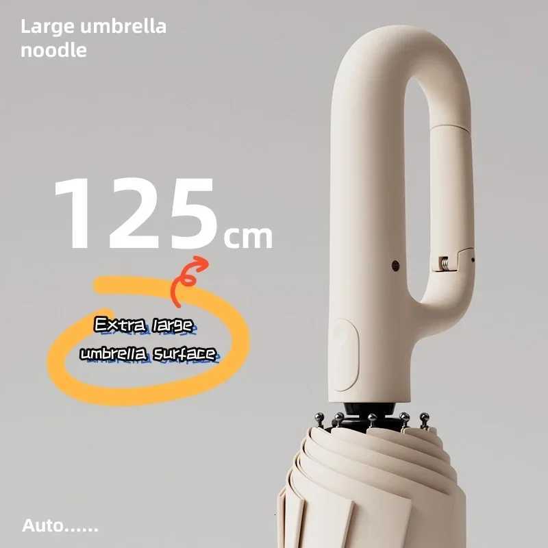 Latest Extra Large Reinforced Wind-resistant Rain-resistant Dual-purpose UV-resistant Fully Automatic Ring-buckle Umbrella H260318 - view 3