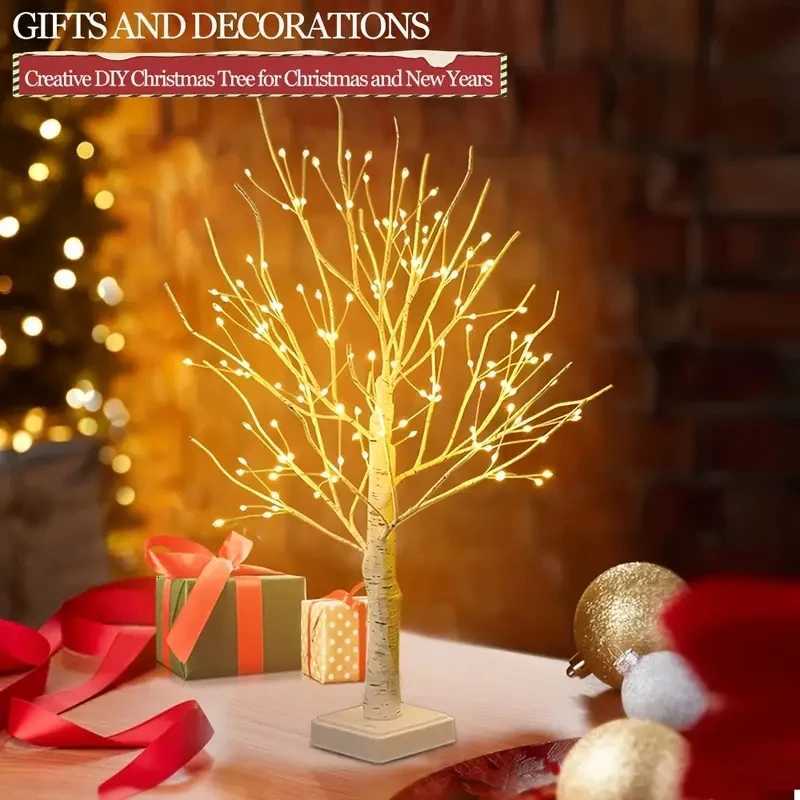 144 LED Birch Tree Light Warm White USB Battery Power Holiday Decorative Tree Christmas Halloween Easter Gift H260318