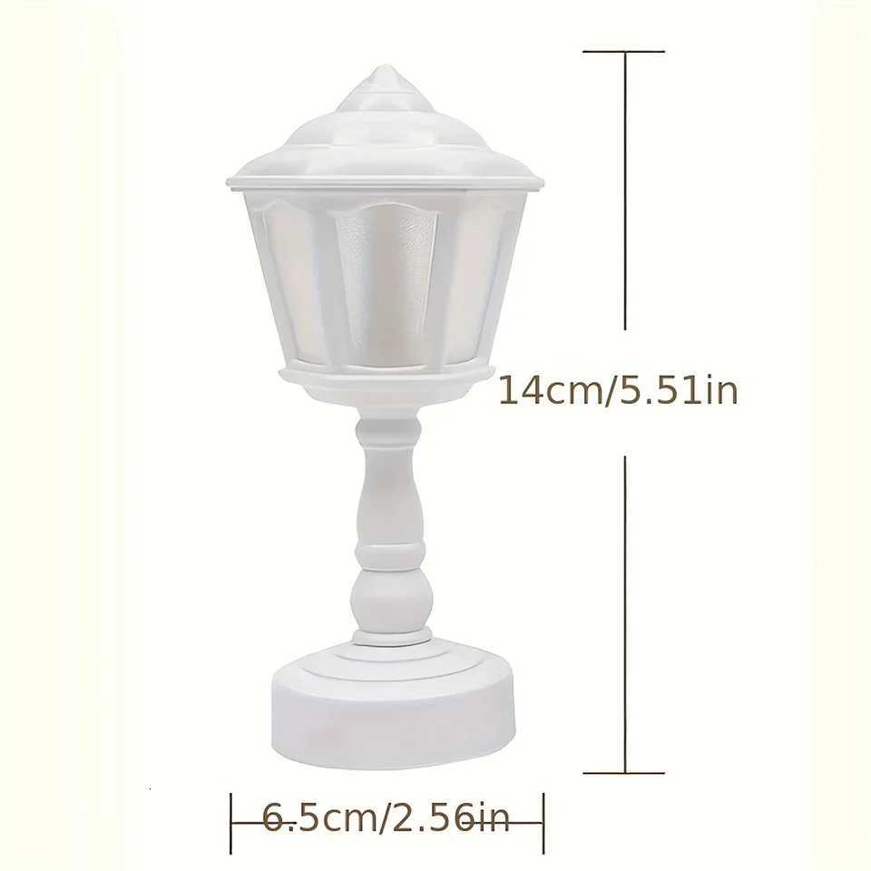 Touch Control LED Night Light - Mini Street Lamp StyleBattery Powered Table LampBedroom DeskCute Decorative NightlightModern H260318