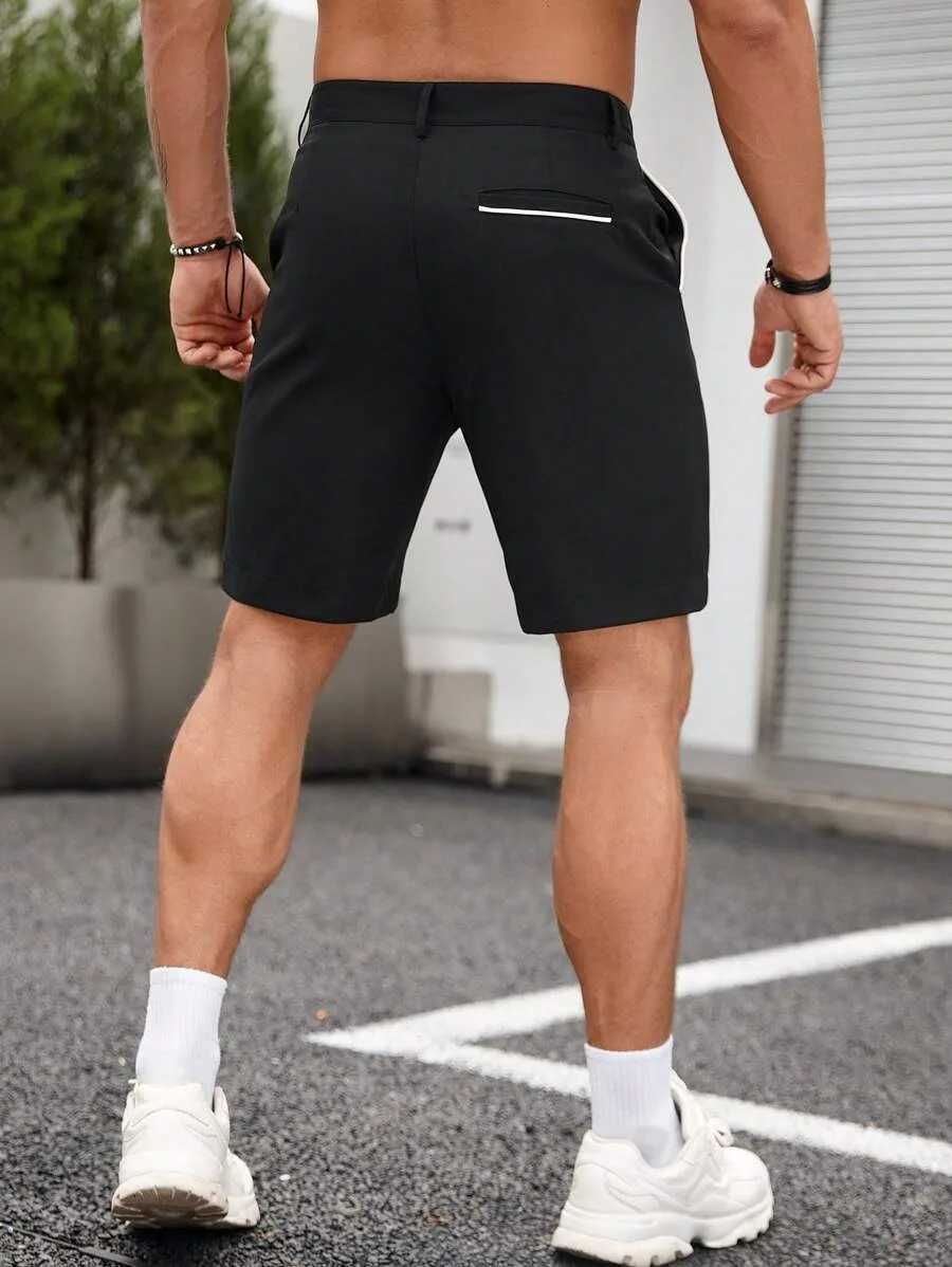 Mens Casual Knee Pants Comfortable Golf Shorts Lightweight Stretch Casual Hiking Pants Summer Business Streetwear M260318