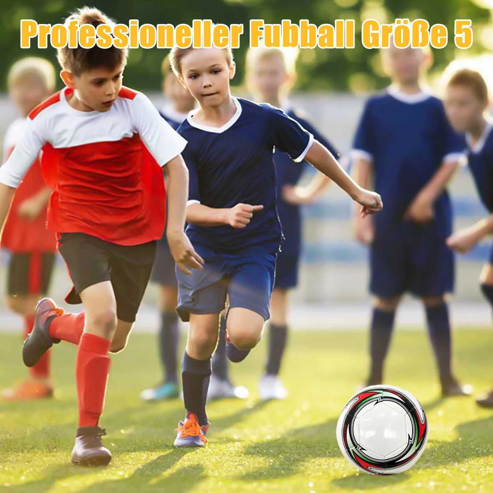 Size 5 Official Soccer Ball PU Wear Resistant Leakproof Pressure Proof Training Match Football for School Club Outdoor Sports M260318
