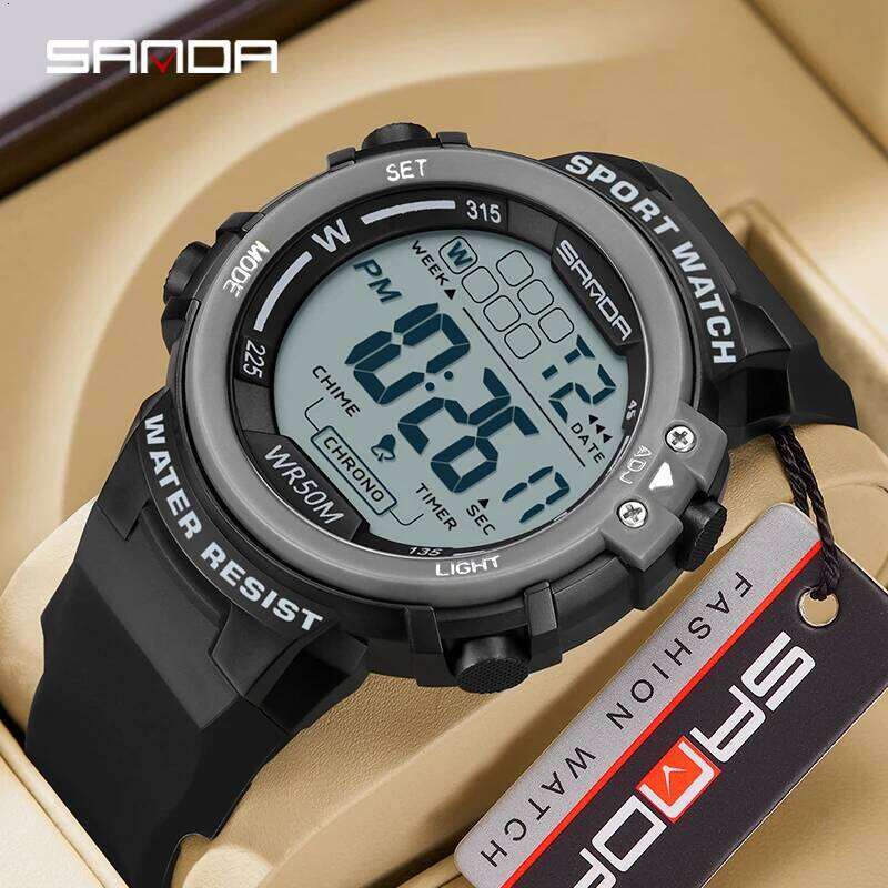 SANDA 2140 Fashion G Style Sports Multi functional Waterproof LED Men's Digital Electronic Watch