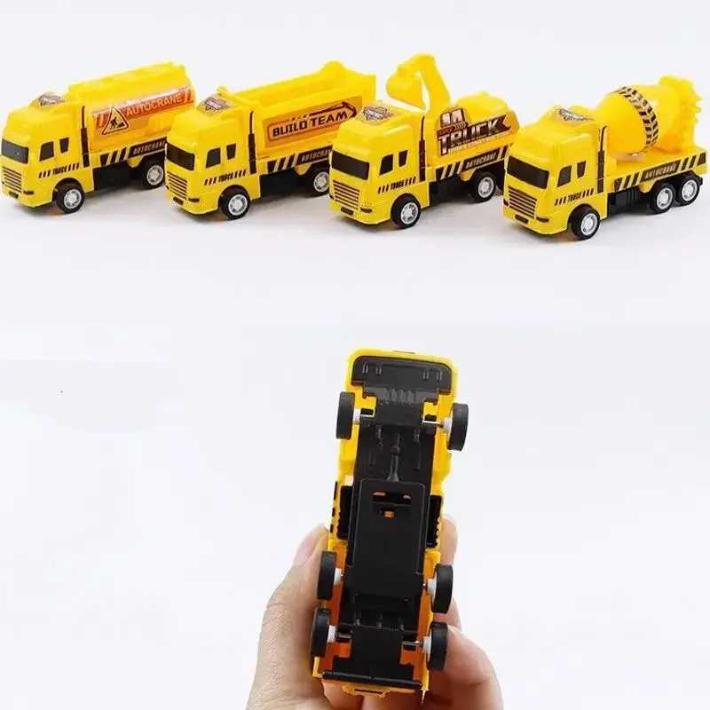 1 Pc Educational Cars Children Kid Pull Back Toy Warrior Engineering Vehicle Model Four Mini Cars Y260316