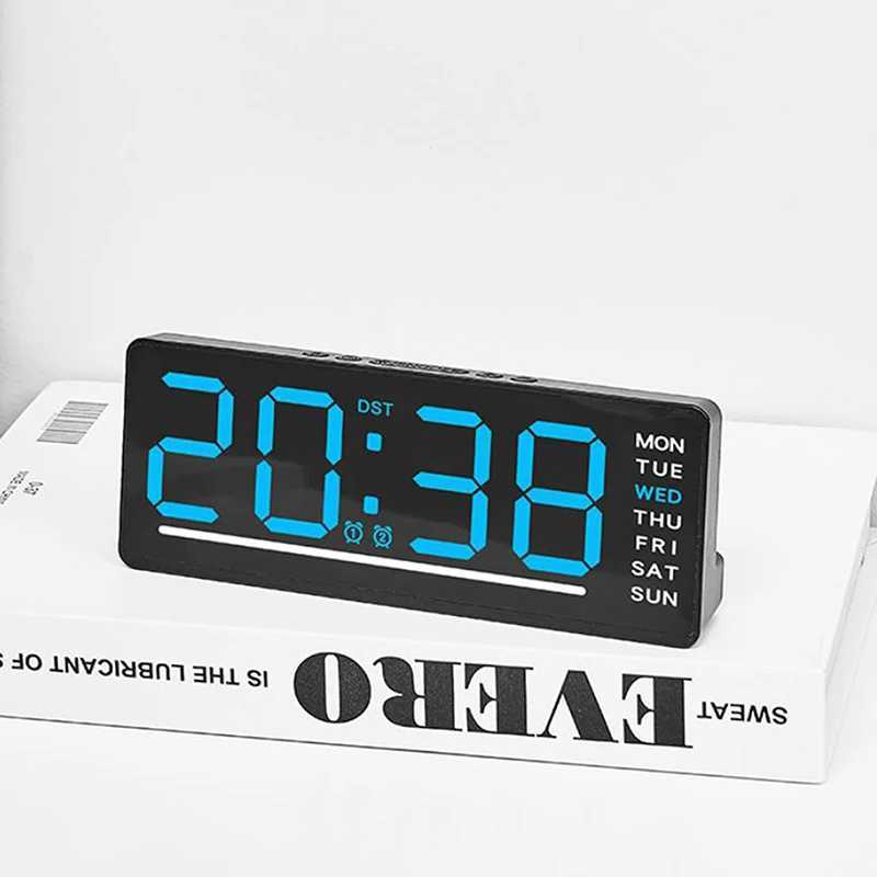 Minimalist Clock Home Decor Smart Mute LED Electronic Wall Clock Modern Desk Clock For Room Night Alarm D260318