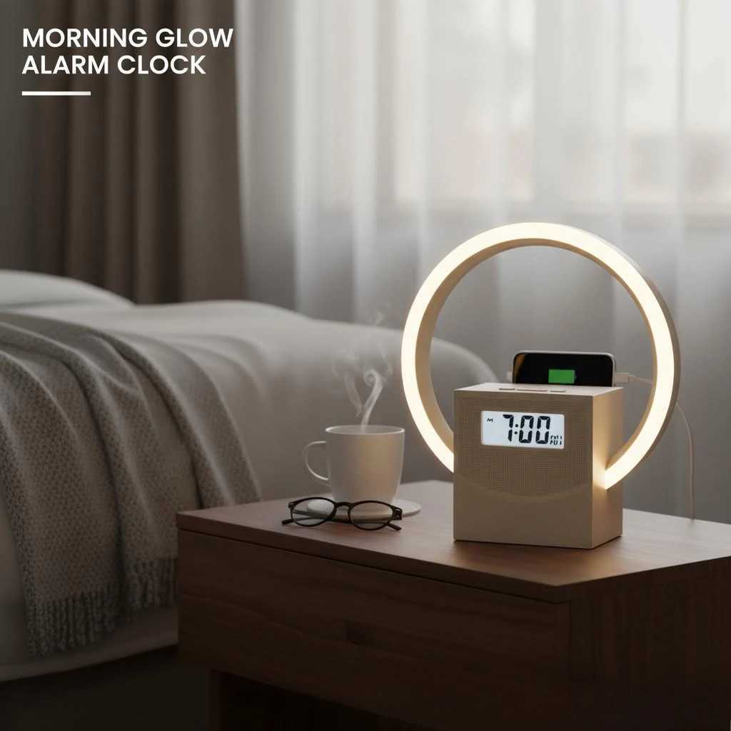 Digital Alarm Clock with Sunrise Simulation Wakeup Light Bluetooth Speaker And White Noise Machine for Bedroom Office Desk D260318