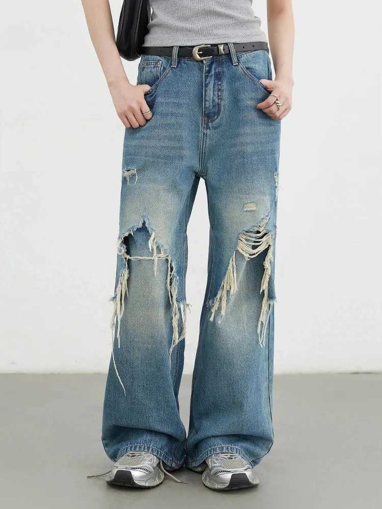 CHIC VEN Women Jeans Fashion Casual Loose High Waisted Wide Leg Denim Pants Streetwear Female Trousers Spring Autumn New 2025T260317