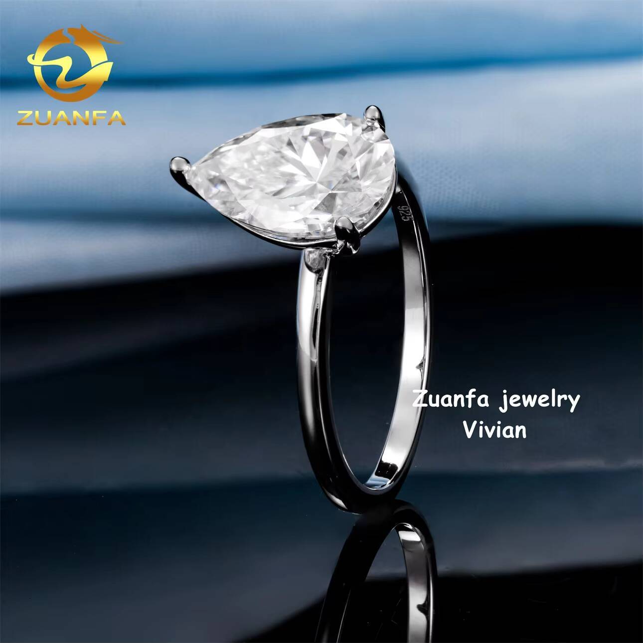 Buss Down Silver 925 D Color VVS Moissanite Diamond Fashion Pass Diamond Tester GRA Certification Luxury Women Wedding Rings