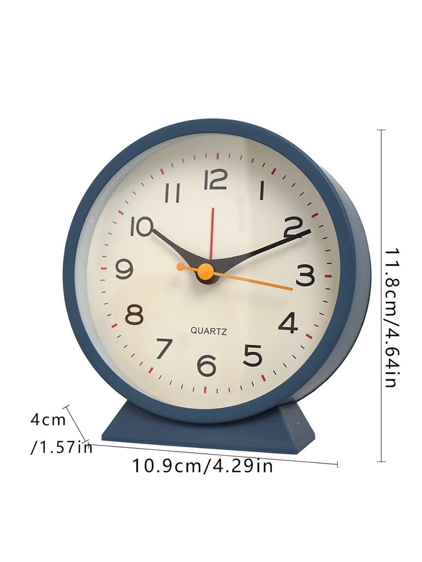 1pc simple metal small alarm clock creative bedside clock desktop mute student clock D260318