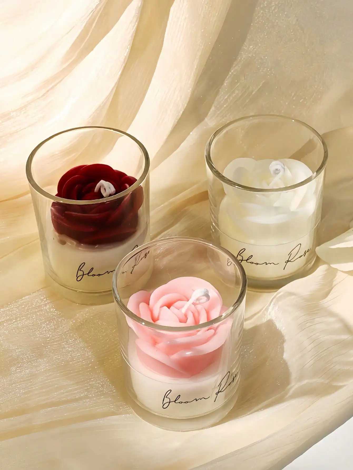 1PC Valentines Day Best-Selling Straight Cup Rose Fragrance Candle Bedroom Fragrance Atmosphere CandlePerfect Holiday Gifts D260318