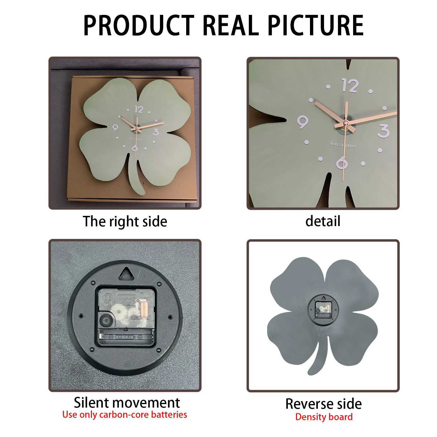 FourLeafC loverC rystalP orcelainW oodenW allC lockL ivingR oomB edroomK itchenH omeD ecorationW allC lockS ilentQ uartzC lockH olidayG ift1 2I nch D2