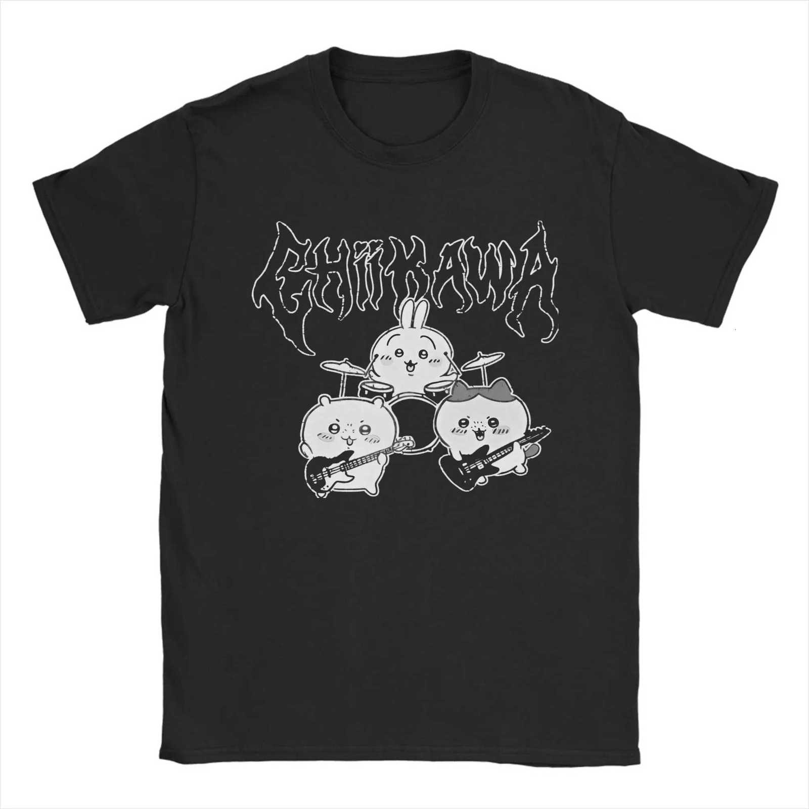 Miniso Chiikawa Usagi Hachiware T Shirt Clothes Casual Short Sleeve Crew Neck Tees Printed T-Shirts Women Men Tops Hot-sellingT260317