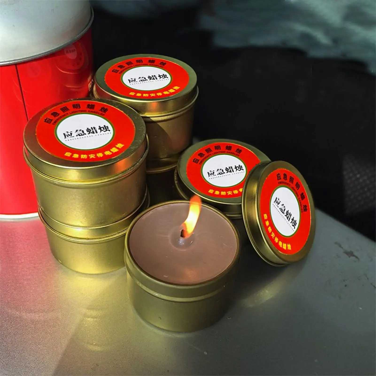 10pc Survival Candles SmokelessOdorless Long-Lasting Emergency Candles For Power Outage Camping Outdoor Home Supplies Windproof D260318