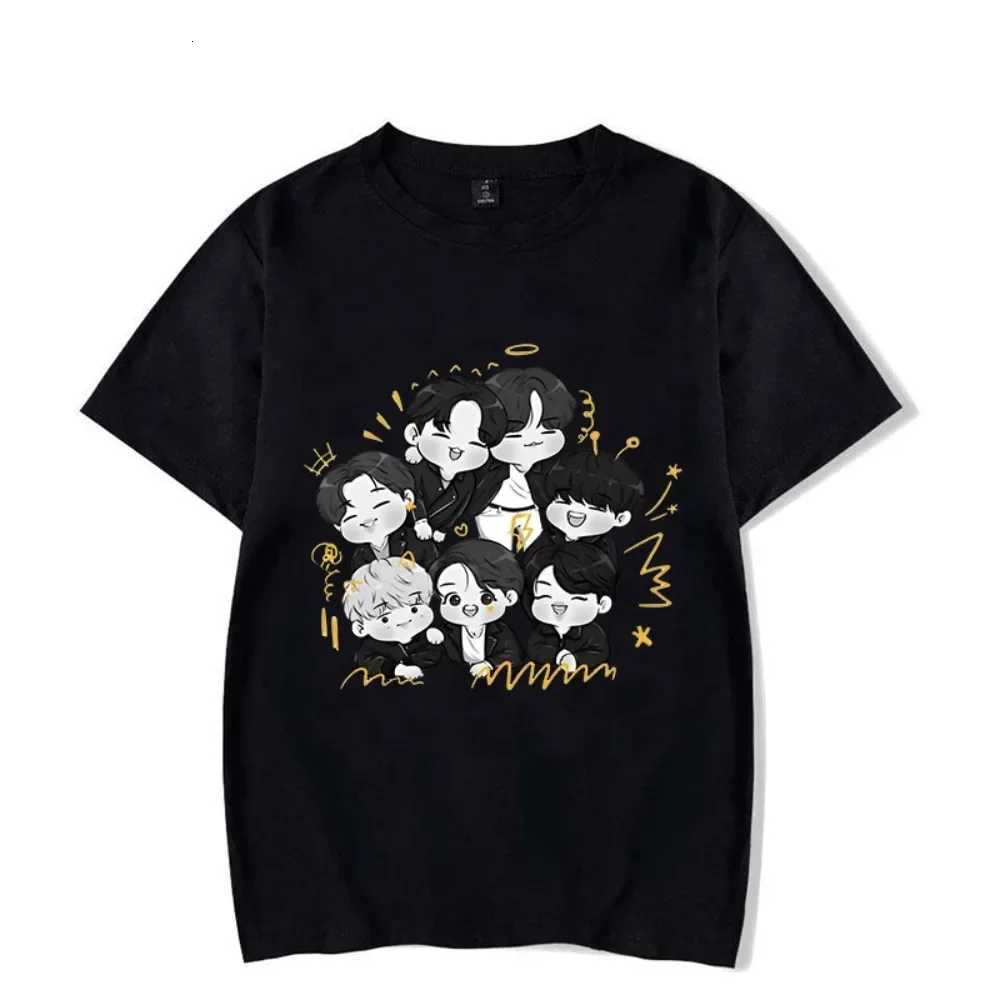 New Kpop Cartoon Printed T-shirts Fashion Y2k Women Summer Tee Shirt Femme Casual Short Sleeve Round Neck Tops T-shirtsT260317