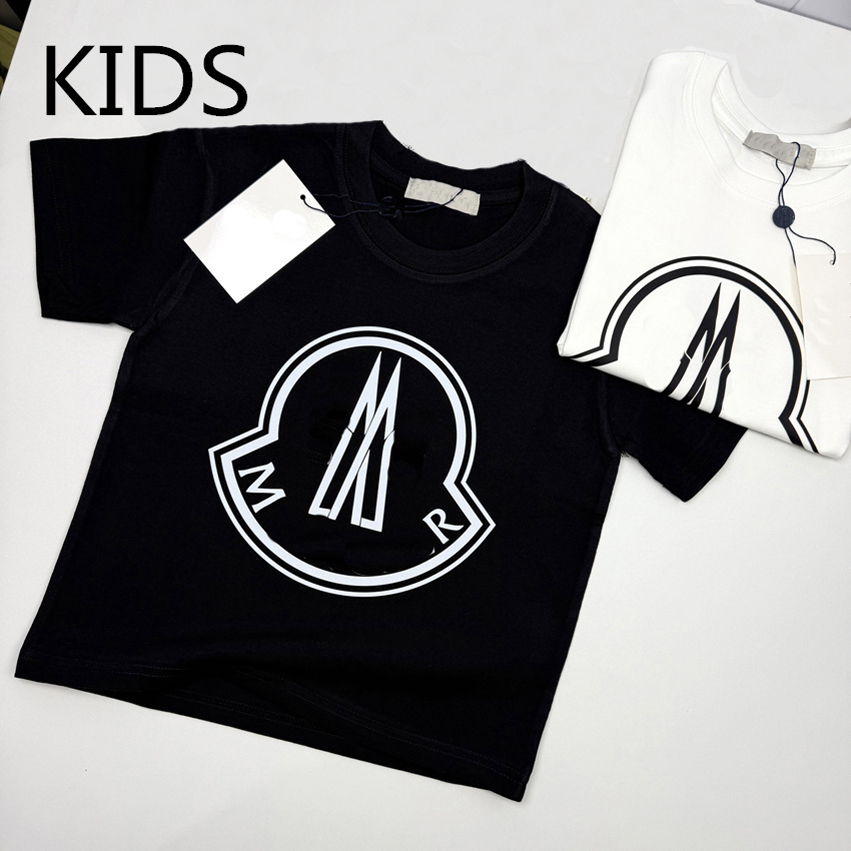 2026 trendy brand kids moncllerlys shirt Designer boys girls Embroidered badge T-shirt Tops children Casual Crew Neck Tees pure cotton summer Breathable Tees