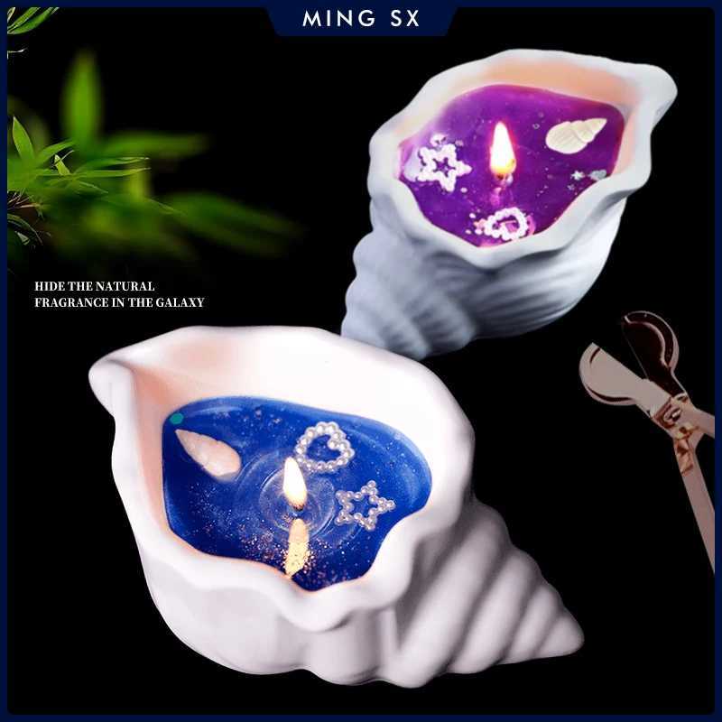 Romantic Conch Scented Fragrance Candle Light Creative Gift Scented Candles Gift for Wedding Valentines Day Christmas Birthday D260318