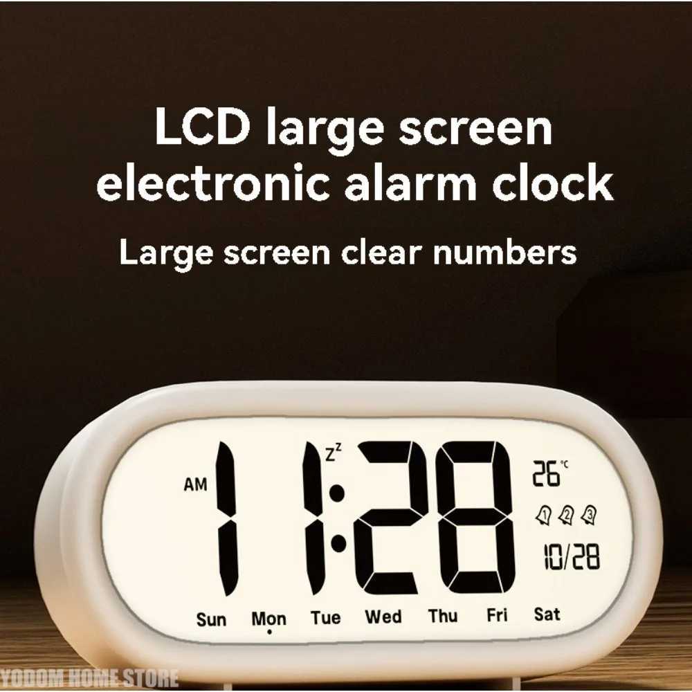 1PC Alarm Clock for Students Large Screen Clear Numbers New Smart Electronic Clock Desktop Childrens Home Products D260318